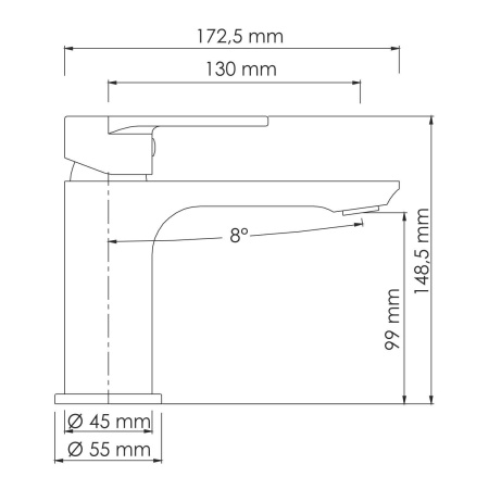 Смеситель для умывальника WasserKRAFT Mindel 8503