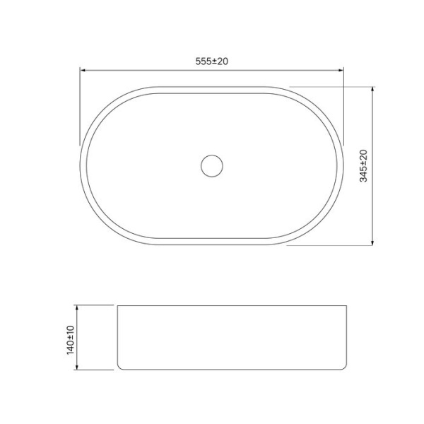 Умывальник накладной Iddis Ray RAYWS13i27