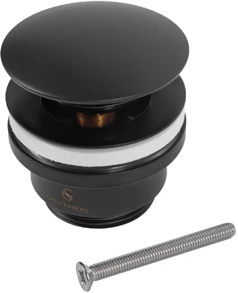 Донный клапан для раковины Grocenberg GB106 Черный матовый