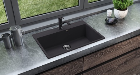 Кухонная мойка Ulgran Quartz Forte 760-07, уголь