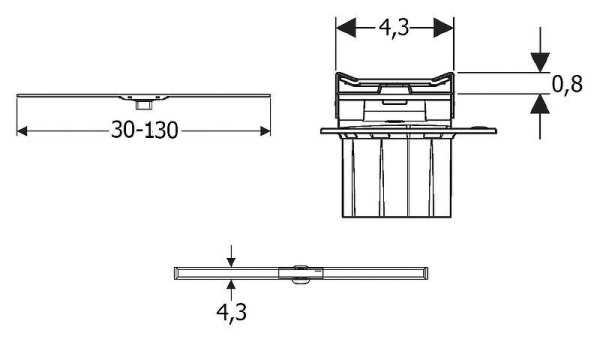 Накладная панель для лотка Geberit CleanLine 60 154.457.00.1