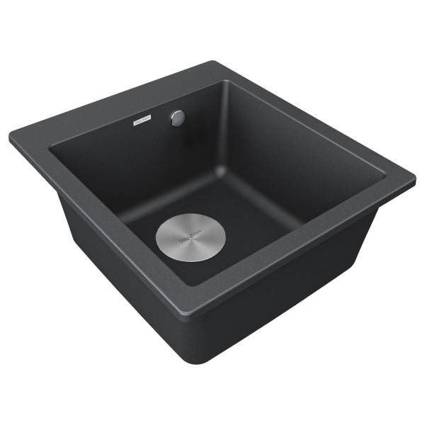 Мойка KANTE 45, IT-GRANIT, PM104651-BL, черный гранит, 460х510 мм, Paulmark