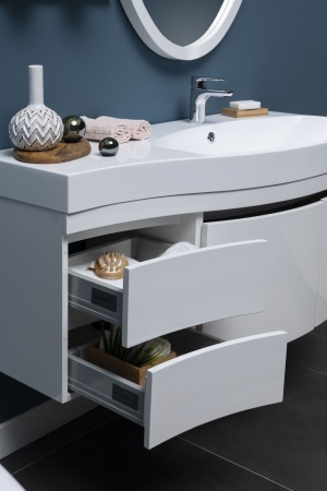 Тумба с раковиной Aquanet Опера 115 R белый (2 дверцы 2 ящика)