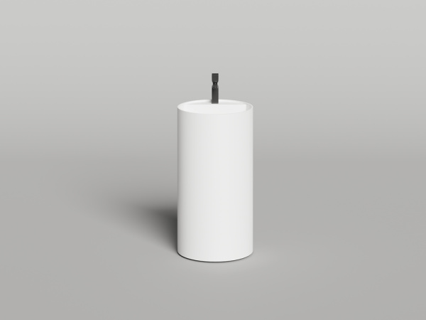 Раковина напольная Salini ARMONIA ROUND TOP 01 без отверстия под смеситель, белый, 130421TM