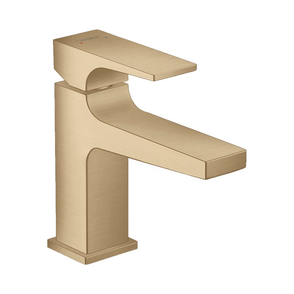 Hansgrohe Metropol Смеситель для раковины 100 однорычажный для маленькой раковины с рычаговой рукояткой со сливным клапаном Push-Open черный матовый 32500670
