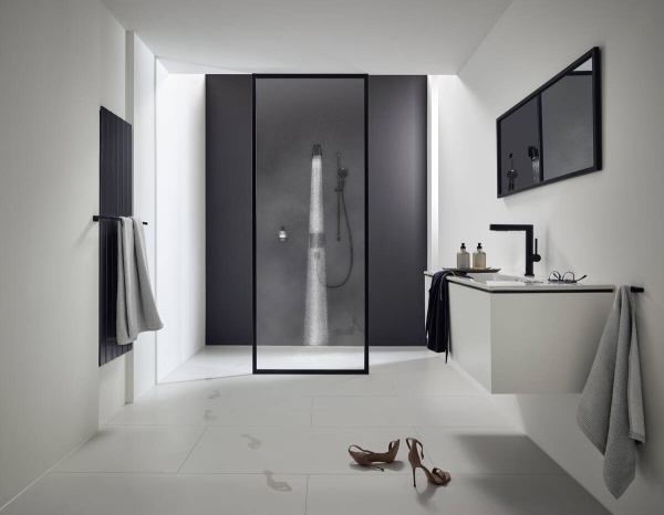 Hansgrohe AddStoris Держатель банного полотенца хром-черный матовый 41747340