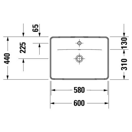 Duravit D-Neo Умывальник встраиваемый белый 0357600027