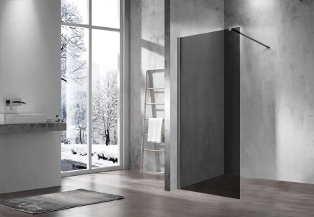 Душевая перегородка Vincea Walk-In VSW-1H100CGGM, 1000*2000, вороненая сталь, стекло тонированное