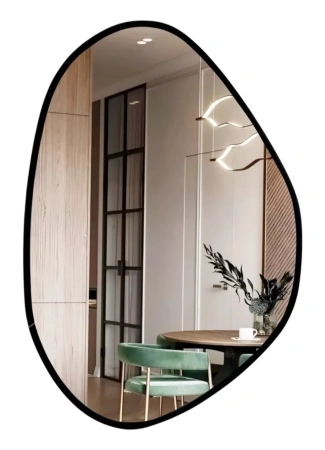 Зеркало EMZE Led Асимметричное с подсветкой и УФ-окантовкой 55x80 (черный)