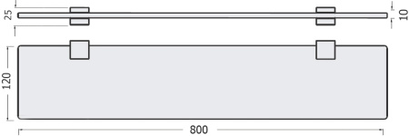 Полка STWORKI Glass Shelf 80 полкодержатели черные