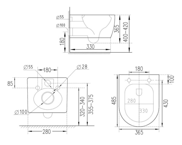 Комплект 6 в 1 RoxenBath StounFix Dual Fresh 968330  (состоит из: 710200, Caspia 410280DG, 530205-01)