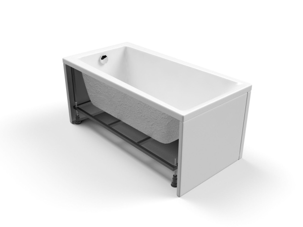 Акриловая ванна с фронтальной панелью и каркасом Cersanit LORENA 150x70 63321 + 63326 + K-RW-LORENA*150n