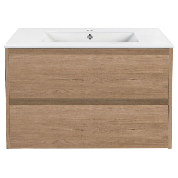 Тумба под раковину Vincea Gio 800 подвесная, 2 выкатных ящика soft-close, N.Oak