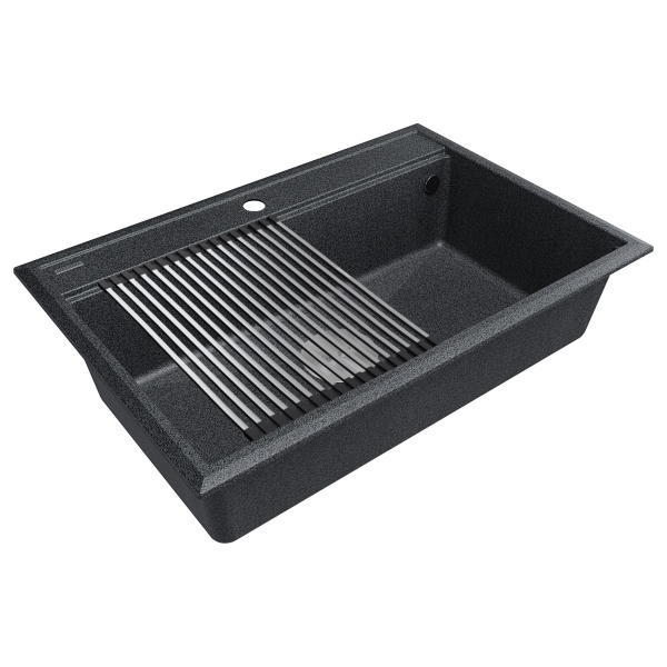 Мойка STEPIA 80, IT-GRANIT, PM117551-DG, графит, 750х510, Paulmark