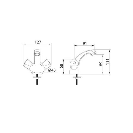 Смеситель для умывальника Milardo Tring TRISB01M01
