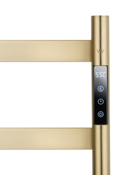 Полотенцесушитель электрический напольный WONZON & WOGHAND, Брашированное золото (WW-A407-BG)