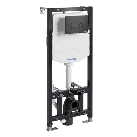 Система инсталляции для унитазов c клавишей смыва WasserKRAFT Aller 10TLT.010.ME.MB01 черный матовый