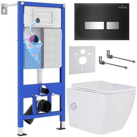 Комплект 6 в 1 RoxenBath StounFix Dual Fresh  649838 (состоит из: 710200, Glass 430280B, 530135-01X)