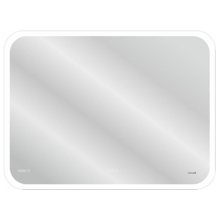 Зеркало Cersanit LED 070 design pro 80x60 с подсветкой bluetooth часы с антизапотеванием прямоугольное Ecom, KN-LU-LED070*80-p-Os