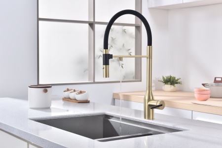 Смеситель для кухни MAGNETO ONE, светлое золото, Ma213188-LG, Paulmark