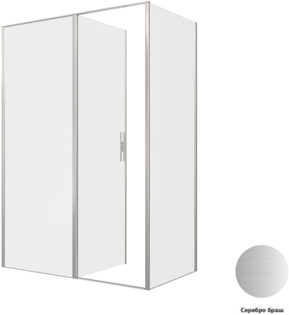 Душевой уголок Allen Brau Priority 140x80 3.31035.BA + 3.31041.BA серебро браш