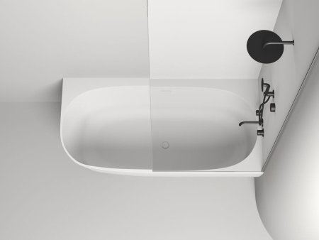 Ванна пристенная угловая Salini SOFIA CORNER R 170x85 покраска по RAL полностью, S-Stone, матовый 102524MF