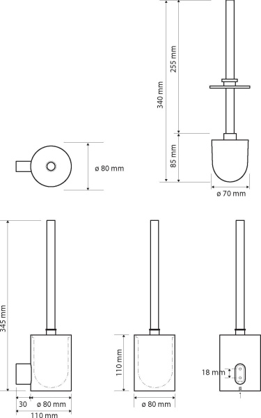Ёршик Bemeta Organic 157113061 подвесной