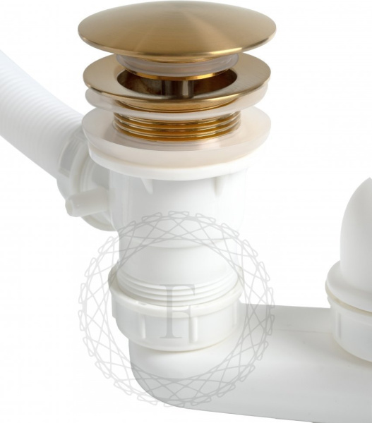 Сифон для ванны автоматический FILARETE FL90 (золотой брашированный)