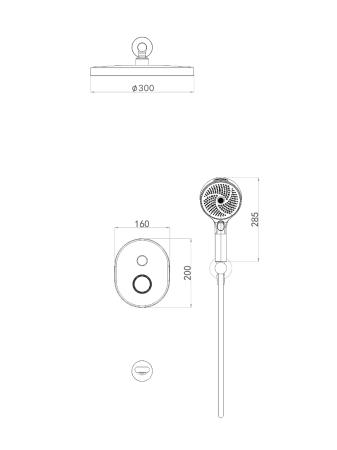 Душевая система ALTROBAGNO Рикко (Ricco) 040309 GM