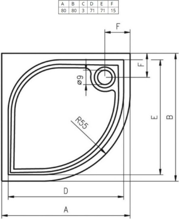Душевой поддон Riho Kolping DB10 DB1000500000000 80x80