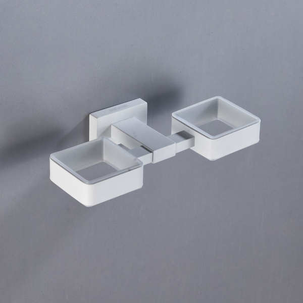 Стакан для ванной комнаты двойной Shevanik SG5622C, белый