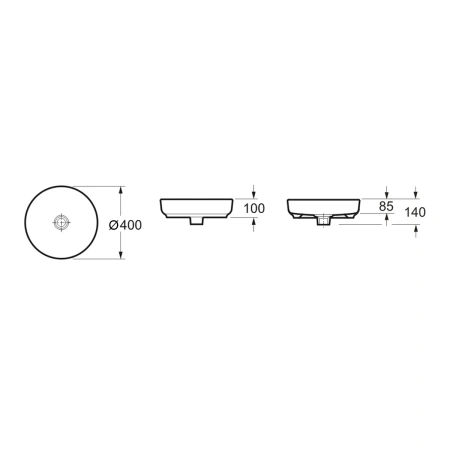 Раковина Lavinia Boho Bathroom Sink Slim 33311005 40x40