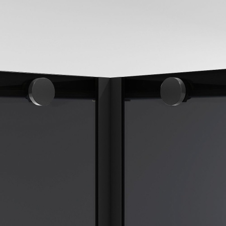 Душевое ограждение  Niagara Nova  NG-2822-34BLACK (80*80*195) квадрат, двери раздвижные