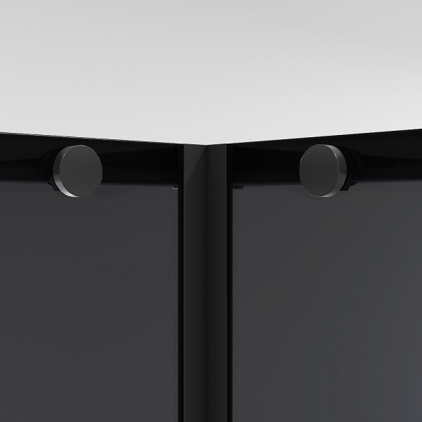 Душевое ограждение  Niagara Nova  NG-2822-34BLACK (80*80*195) квадрат, двери раздвижные