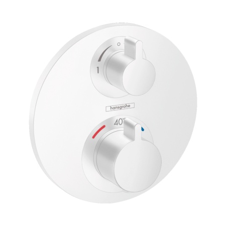Hansgrohe Ecostat S Термостат с запорным/переключающим вентилем Ecostat S скрытый монтаж хром-черный матовый 15758340