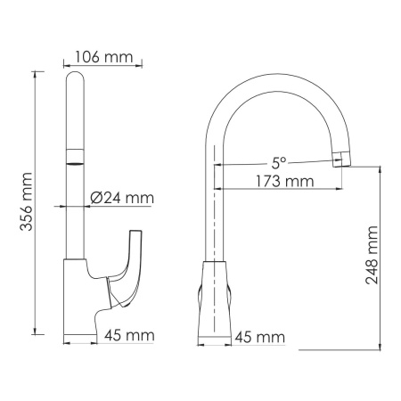 Смеситель для кухонной мойки WasserKRAFT Sauer 7107