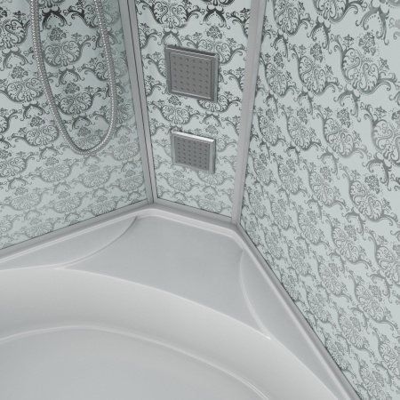 Душевая кабина Niagara Luxe NG-7744W 120x120х215, высокий поддон, стенки белые