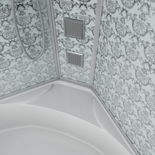 Душевая кабина Niagara Luxe NG-7744W 120x120х215, высокий поддон, стенки белые