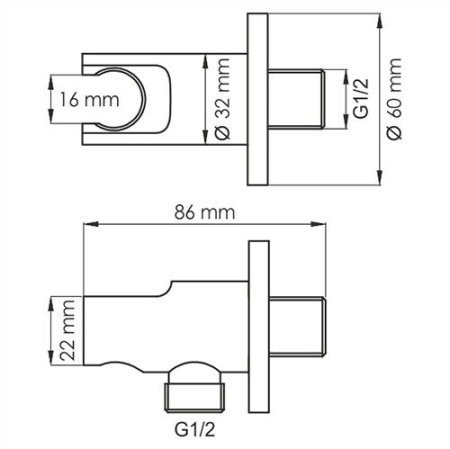 Подключение шланга для душа WasserKRAFT Elbe A083