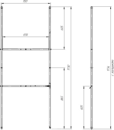 Акриловая ванна STWORKI Эстерсунд 180x75 см, пристенная, белая, на ножках