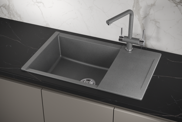 Мойка для кухни Granula Estetica 7807 графит, 78х50 см, прямоугольная