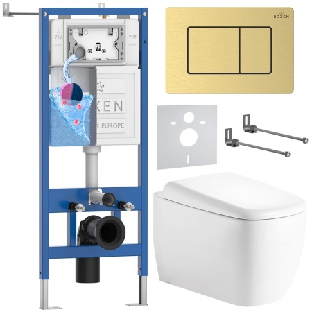 Комплект 6 в 1 RoxenBath StounFix Dual Fresh 968522 (состоит из: 710200, Steel 420280GB, 530220-02)