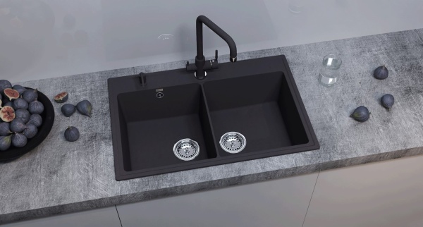 Кухонная мойка Ulgran Quartz Ruma 780-07, уголь