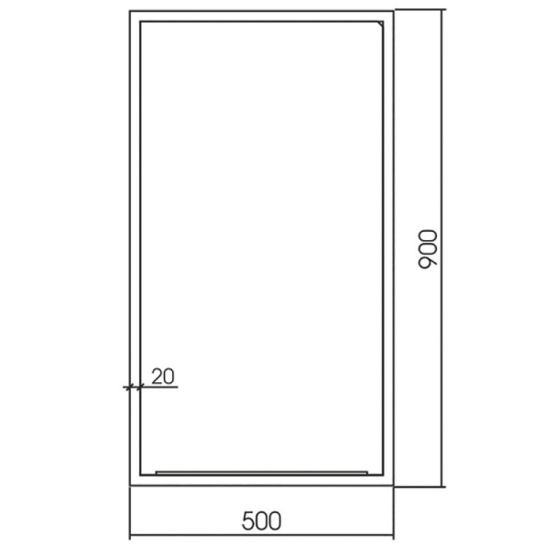 Зеркало Silver Mirrors Bronks-light 500x900 ФР-1746 с полочкой, металлический профиль