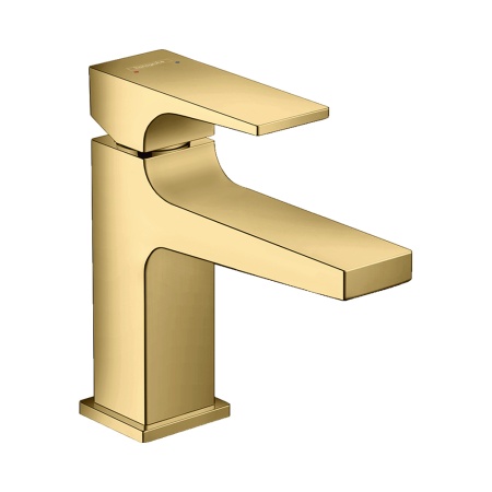 Hansgrohe Metropol Смеситель для раковины 100 однорычажный для маленькой раковины с рычаговой рукояткой со сливным клапаном Push-Open черный матовый 32500670