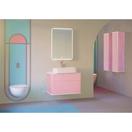 Зеркало-шкаф Jorno Pastel 60 Pas.03.60/PI розовый
