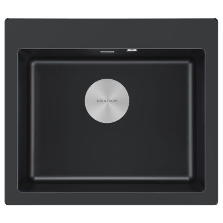 Мойка KANTE 60, IT-GRANIT, PM106052-BLM , черный, 600х520 мм, Paulmark