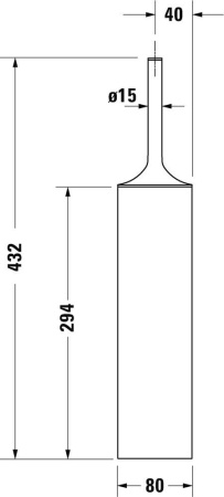 Ершик для унитаза Duravit Starck T 0099454600 черный