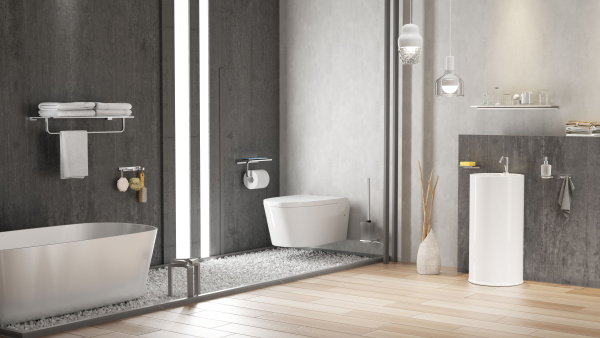 Полотенцедержатель с полкой WONZON & WOGHAND, Хром (WW-9181)