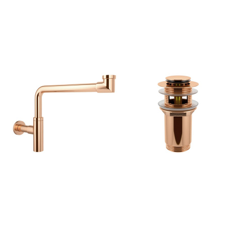 Комплект 3 в 1 Lavinia Boho Bathroom Sink 21520375: накладная фарфоровая раковина 60 см, металлический сифон, донный клапан